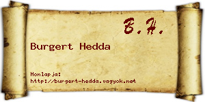 Burgert Hedda névjegykártya